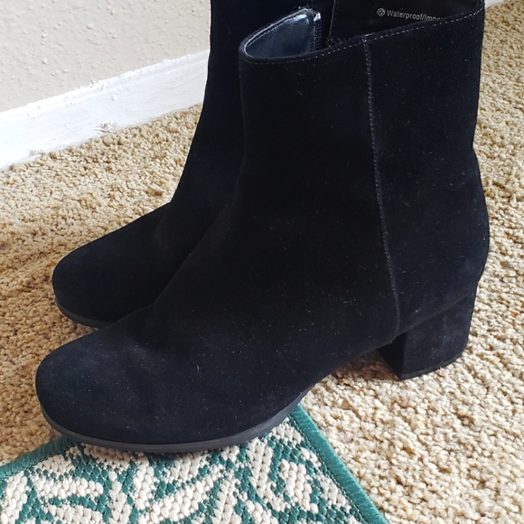 Black Waterproof Suede Boots - Picture 4 of 4